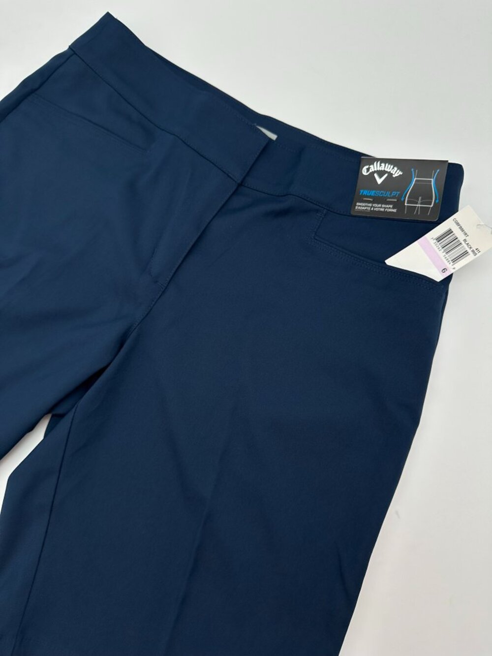 Callaway Womens 9.5" TrueSculpt™ Stretch Motion Tech Golf Short Size 6 Dark Navy
